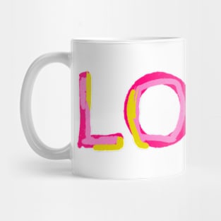 Cool and simple LOVE typography version 2 Mug